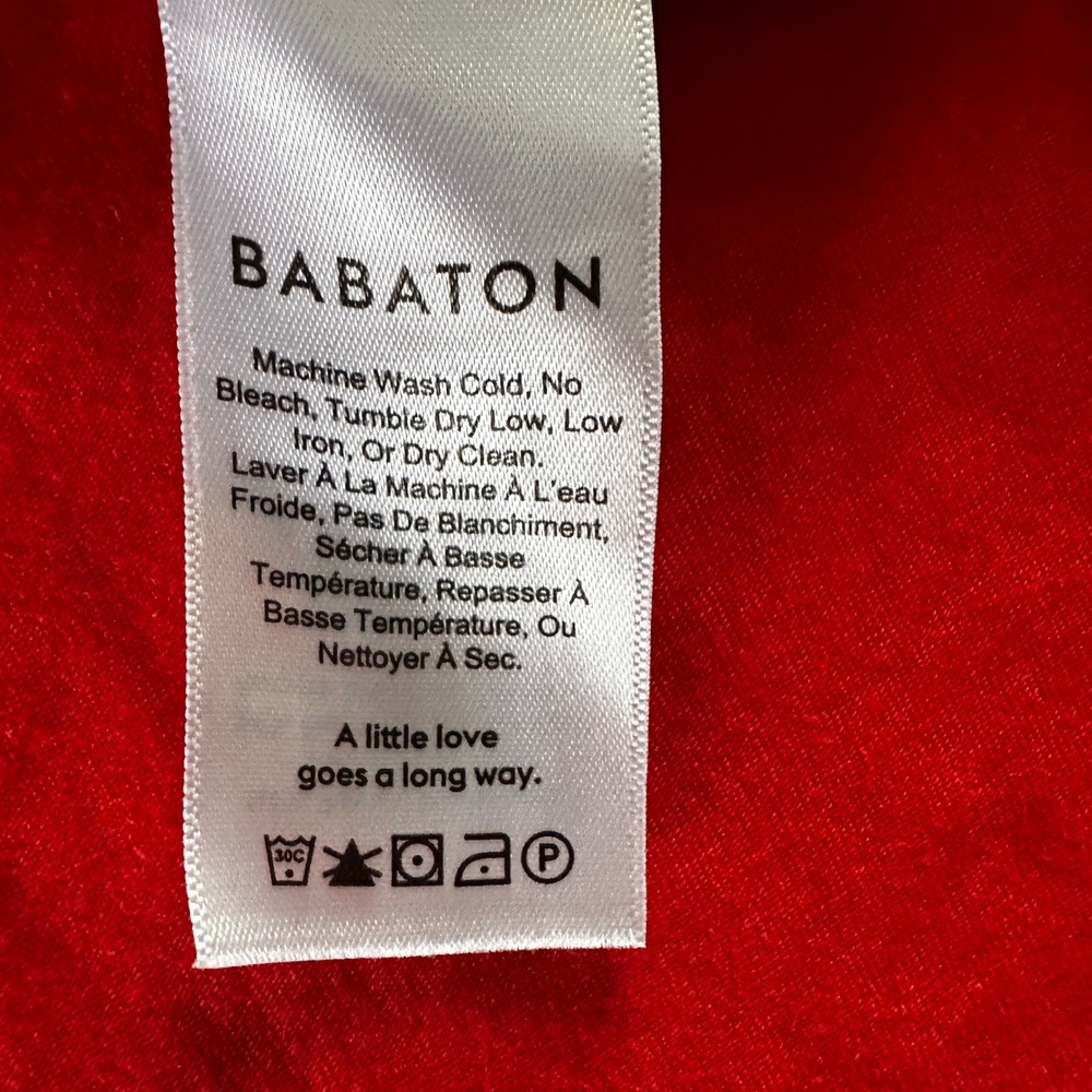 Babaton Red Scoop Neck Tank Top Rayon Spandex Stretch Curved Hem Small - Picture 4 of 7